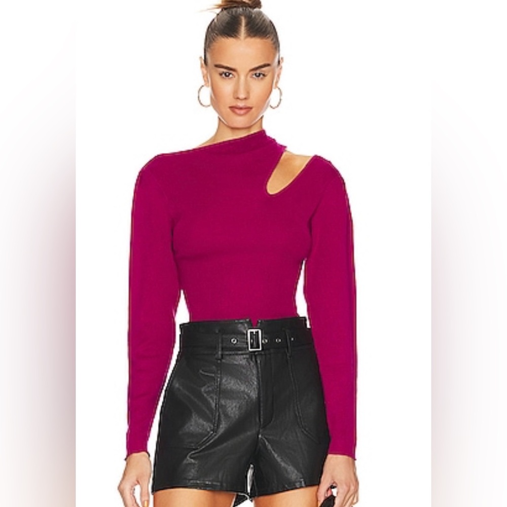 BCBGeneration Fuchsia Asymmetrical Blouse